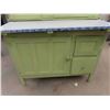 Image 8 : Painted Kitchen Hoosier with Porcelain Top 68'' x 42'' x 25''