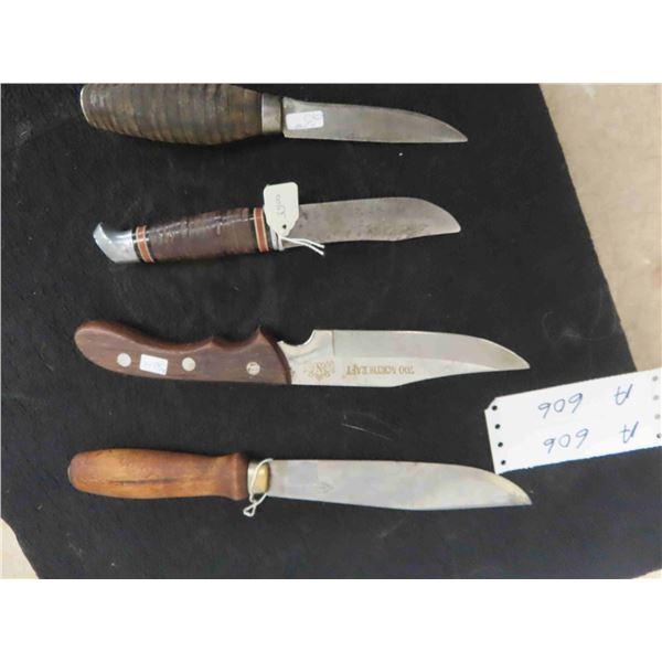 4 Vintage Hunting Knives