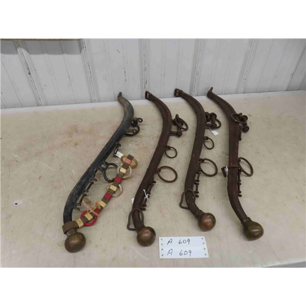 2 Sets Brass Top Hames