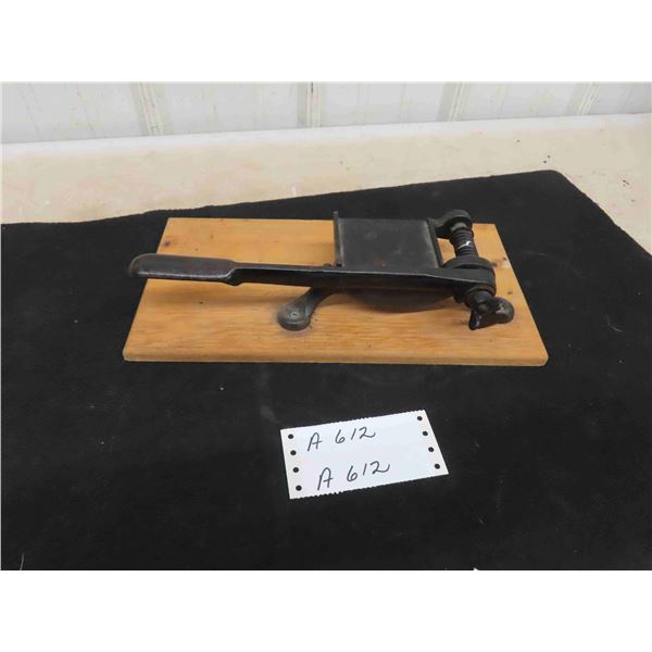 Vintage Tobacco Plug Cutter 13'' x 7''