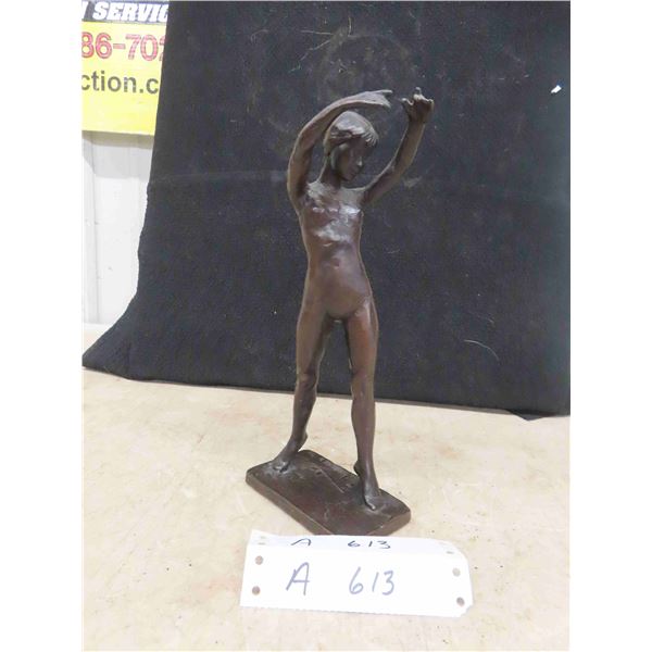 Kelsey Bronze Dancing Girl Signed 10'' Tall