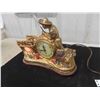 Image 6 : Tom Sawyer Electric Clock 'Gone Fishing' Made by United -Working Condition