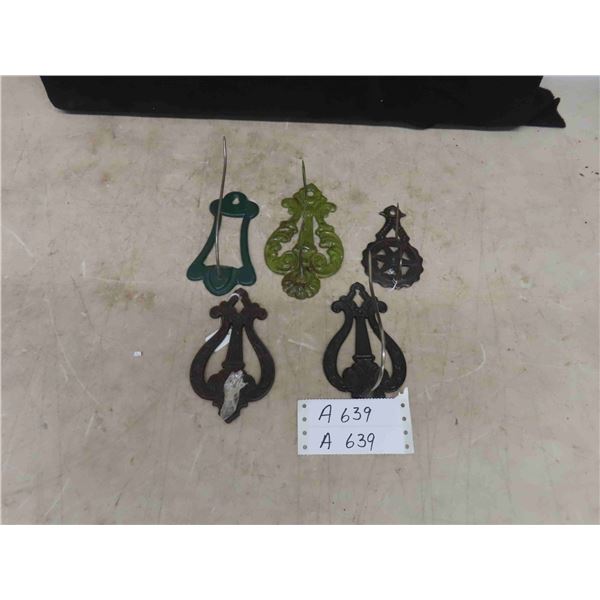 5 Vintage Decorative Hooks