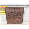 Image 3 : Decorative Cast Wood Stove Door/Panel 18'' x 19''