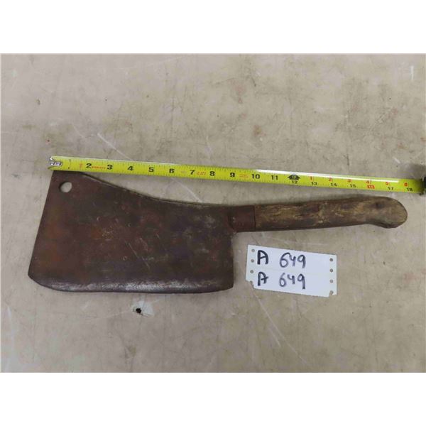 Vintage Butcher Meat Cleaver 17''