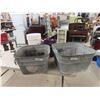 Image 1 : 2 Galvonized Tubs