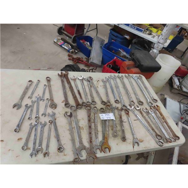 40 Wrenches Various Sizes and Brands Mostly Over 1''