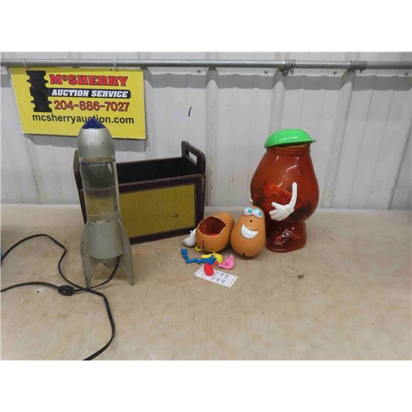 Wooden Record Holder , Mr Potato Head, Mood Lamp