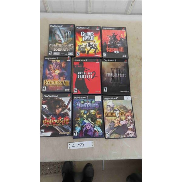 Playstation 2 Games : Final Fantasy, Guitar Hero, Plus