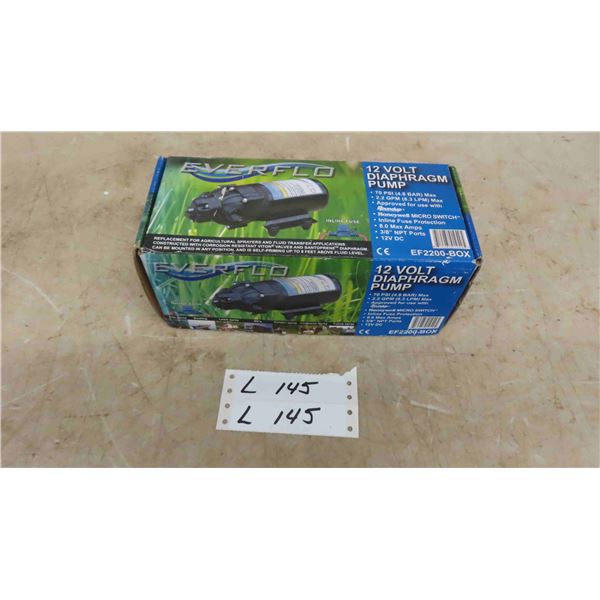 Everflo 12 Volt Diaphram Pump New in Box