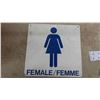 Image 6 : Female Metal Sign 12'' x 12'' , Steel Westinghouse 17'' x 4'' , Bank of Minneapolis 9 1/2'' x 