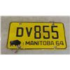 Image 2 : 6 Manitoba License Plates 1964, 1970, 1971