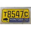 Image 4 : 6 Manitoba License Plates 1964, 1970, 1971