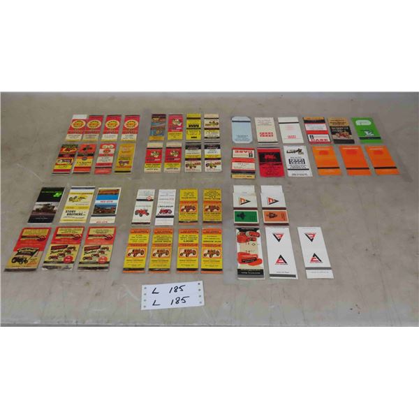 7 Sheets of Vintage Match Box Covers -Tractors, Massey Harris, Minneapolis Moline