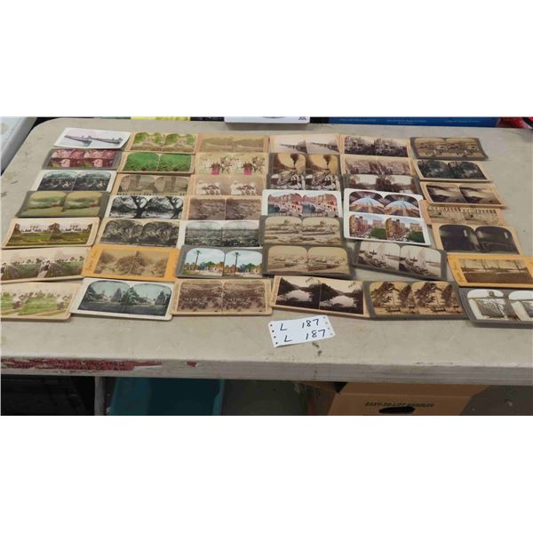 42 Stereo Scope Photos - Niagra Falls, St Peters Cathedrial, Plus