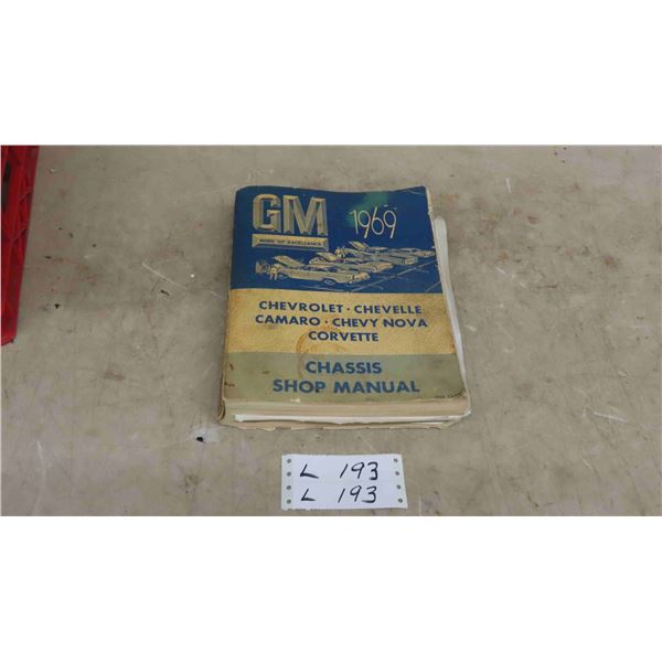 1969 GM Shop Manual Camero Nova Corvette 