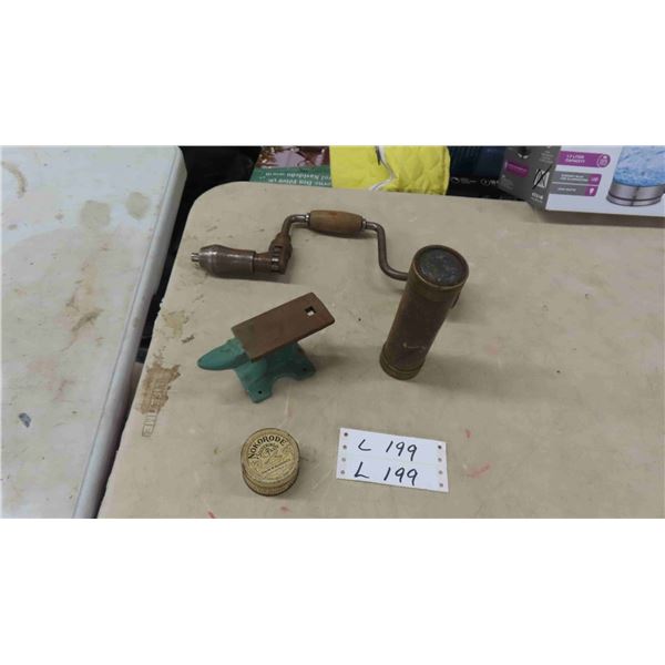 Hand Drill, Brass Holder for Drill Bits, Soldering Paste, Plus