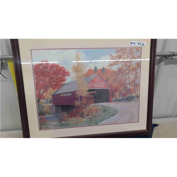 CocaCola Framed Print Signed by Robert Doars 25'' x 31''
