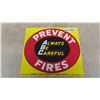 Image 1 : Imperial Tobacco Company 'Prevent Fires ABC' Metal Sign 15'' x 17'' 