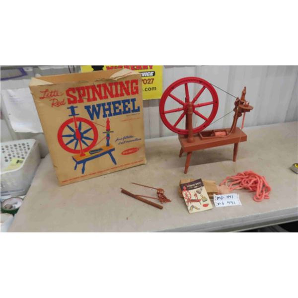 Remco Little Red Spinning Wheel Toy with Accessories and Box 