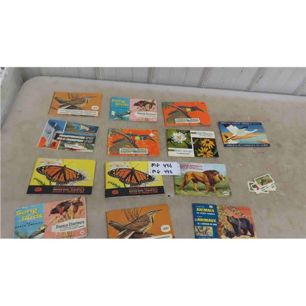 13 Red Rose Stickers and Pamphlets : Song Birds, Animals, Wild Flowers, Transportation