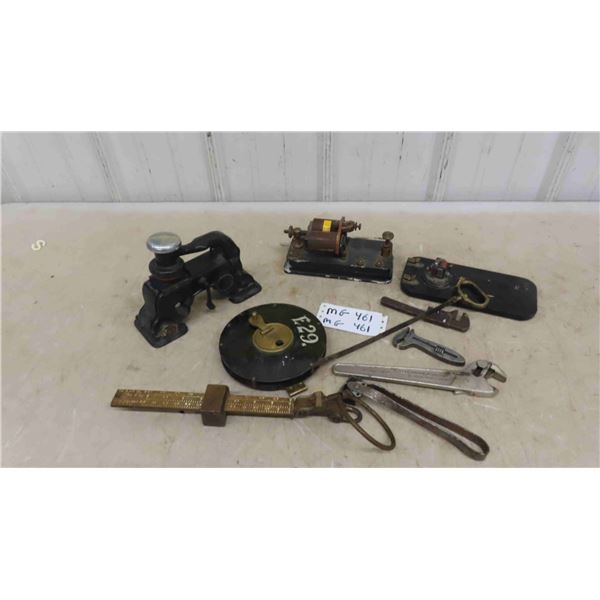 Chesterman Steel Tape Measure , Stamp , Wrench , Scale, Plus
