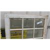 Image 2 : Vintage 12 Panel Window Pane with Painted Wood Frame 24'' x 28''