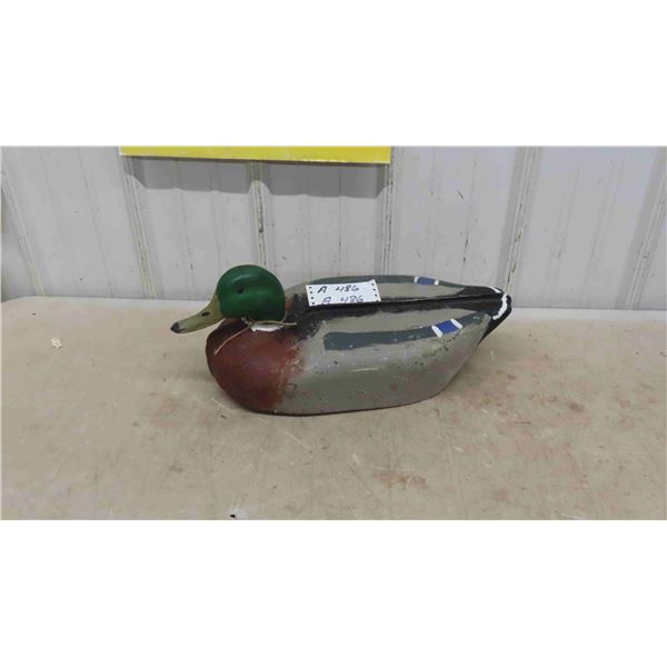 Homemade Fiberglass Duck Decoy 20'' Long