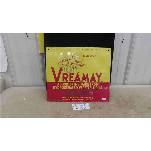 Vreamay Metal Sign 17'' x 14''