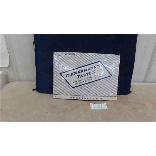 Fleischmanns Taste X Metal Sign 17 1/2'' x 12 1/2''