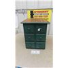 Image 1 : 6 Drawer Oak Top Index Cabinet with Painted Sides 12'' x 15'' x 14 1/2''