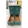 Image 6 : 6 Drawer Oak Top Index Cabinet with Painted Sides 12'' x 15'' x 14 1/2''