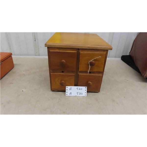 4 Drawer Oak Index File Cabinet