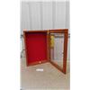 Image 3 : Velvet Lined Shadow Box Cabinet with Key 16'' x 23 1/2'' x 4 1/4''