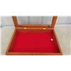 Image 4 : Velvet Lined Shadow Box Cabinet with Key 16'' x 23 1/2'' x 4 1/4''