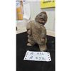 Image 1 : Rare Petrifed Wood Inuit Carving 7'' Tall