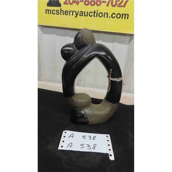 Soapstone Stolen Kiss Carving 6'' x 2'' x 9''