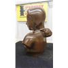 Image 2 : Asian Bronze Bust Signed Approx. 8'' x 6'' x 11 1/2'' 
