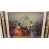 Image 3 : Vintage Victorian Picture in Decorative Wood Frame 40'' x 35''