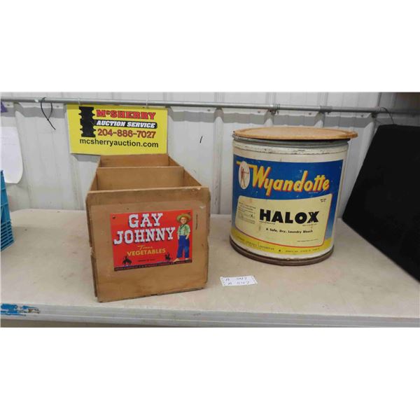 Gay Johnny Vegetables Crate 26'' x 12'' x 12'' , Wyandotte Cardboard Dry Bleach Container 
