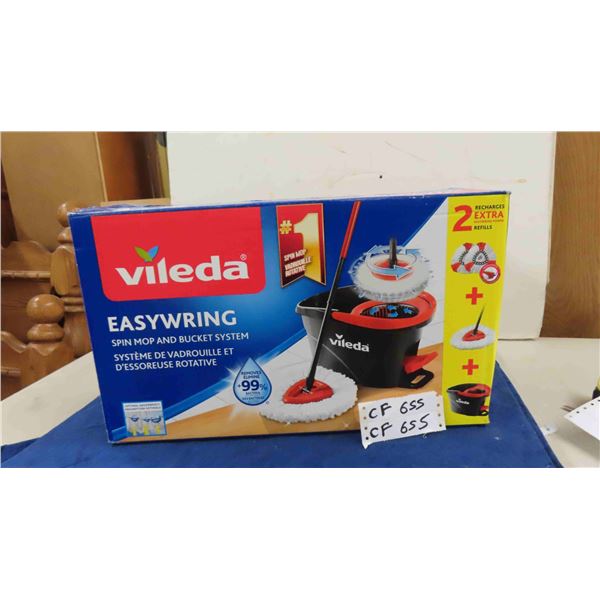 New Vileda Easy Wring Spin Mop and Bucket System