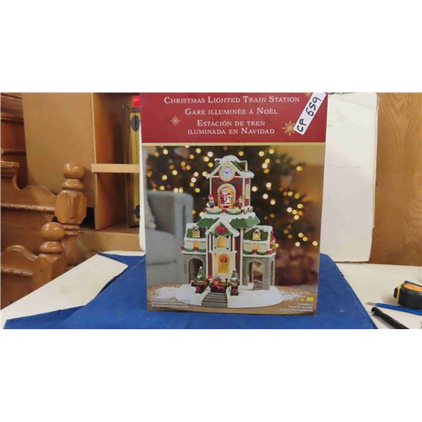 New Lighted Christmas Train Station