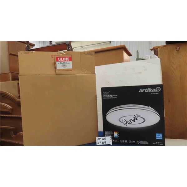 New Uline 18'' Convex Safety Mirror , Artika Horizon LED Ceiling Light 