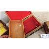 Image 6 : 2 Wood Jewelry Boxes 1 Has Cool Map Design, Wood Case