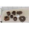 Image 1 : 19' of Old Drive Chain, 5 Wood Molds for Casting