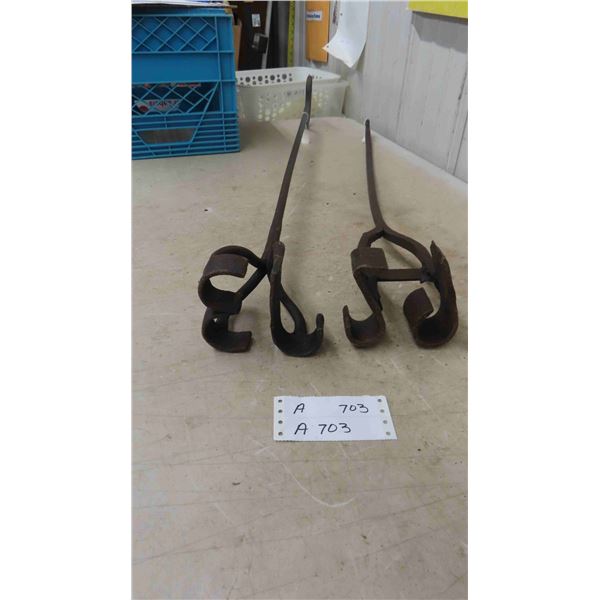 2 Vintage Branding Irons