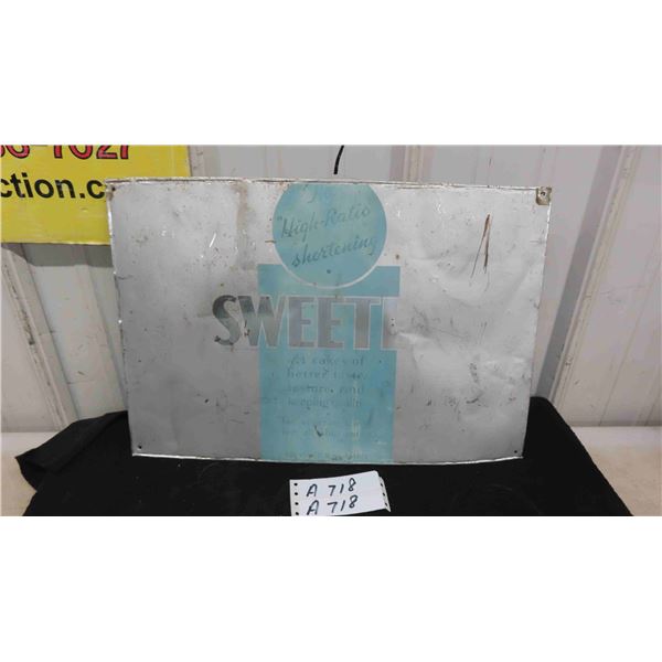 Sweetex Metal Sign 18'' x 12 1/2'' 