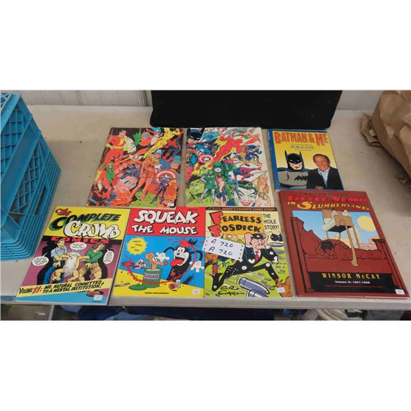 7 Books 'The History of Comics 1 + 2' , 'Batman and Me', 'Little Nemo', 'Squeak