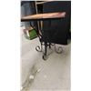 Image 5 : Metal and Cedar Side Table 15'' x 15'' x 18''
