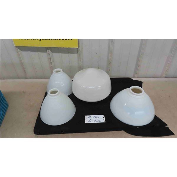 4 Glass Globes for Light Fixtures